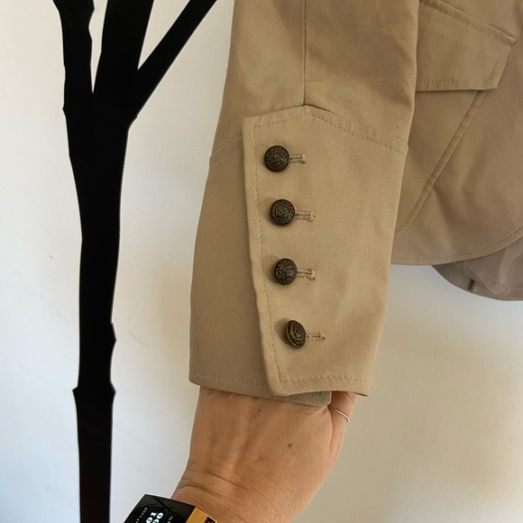 Apostrophe cream/buff military style jacket - Picture 5 of 10